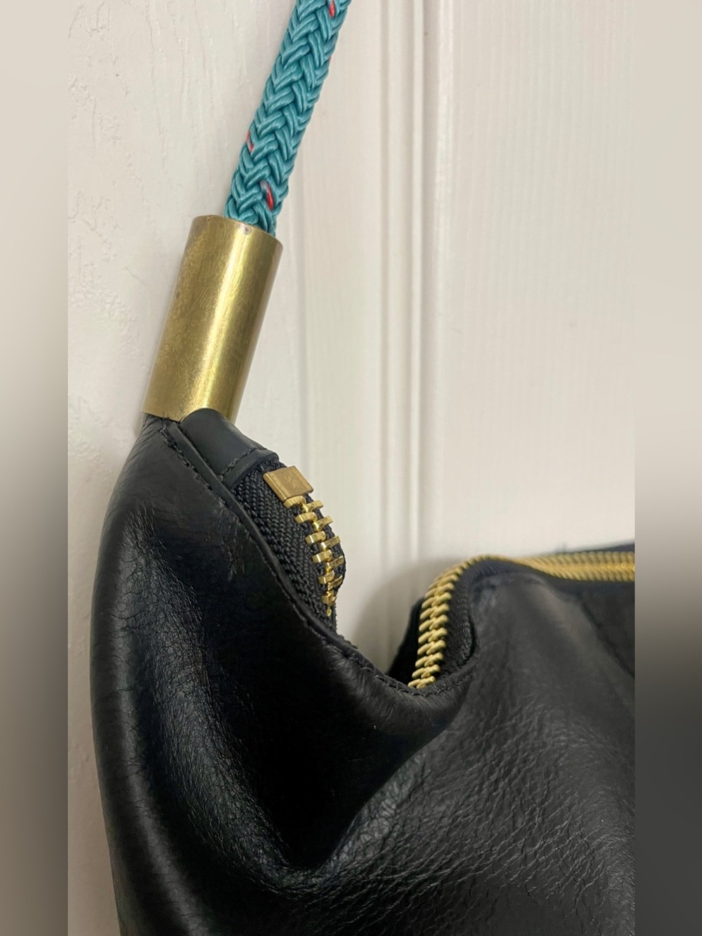 Wildwood Oyster Sling with Seaweed Tassel Black Leather & Suede + Dustbag - Picture 13 of 15